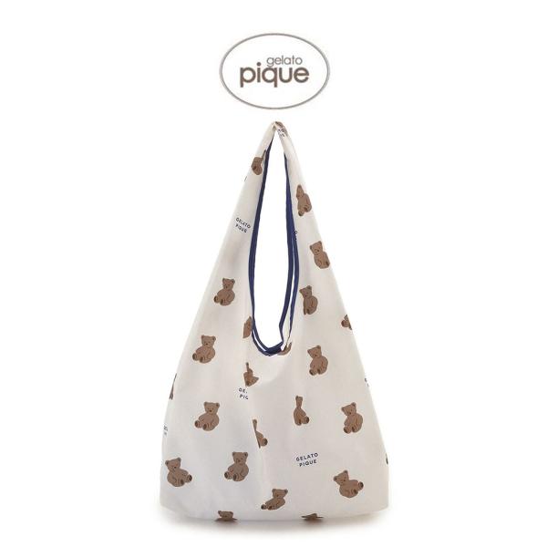 ジェラートピケ ベア柄エコバッグM pwgb254704 ジェラピケ レディース ショッピングバッグ...