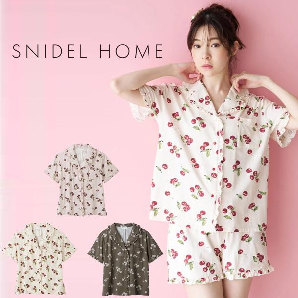 スナイデルホーム Moilis チェリー開襟シャツ shct264039 レディース ルームウェア ...