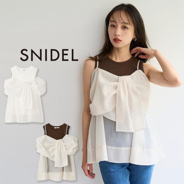 SALE50%OFF スナイデル デザインブラウスSETノースリカットソー swct254248 レ...
