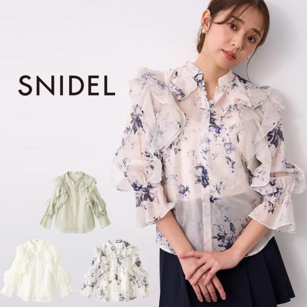 SALE50%OFF スナイデル シアーフリルブラウス swfb251167 レディース 透け感 花...