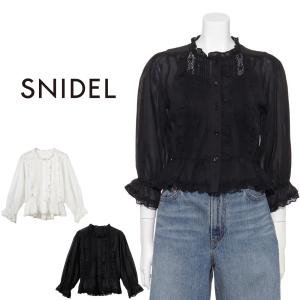 SNIDEL（スナイデル） Sustainableチュールペプラムブラウス
