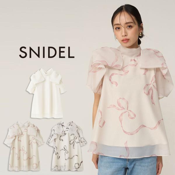 スナイデル Sustainableリボンライクオーガンシースルーブラウス swfb261169 レデ...