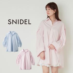 SNIDEL スナイデル オーバーサイズシャツミニワンピース swfo241129 レディース ドレス コットン100％ シャツワンピ｜セレクトショップムー Yahoo!店