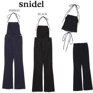 snidel スナイデル レースアップデニムサロペット sw...