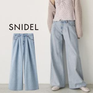 SNIDEL/Levi's 別注デニム（29インチ） swfp241034 レディース ボトムス リーバイス コラボ デニムパンツ ワイド 脚長効果