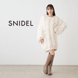 SALE50%OFF SNIDEL フェザーライクミニニットワンピース swno235169 レディース ドレス ミニ丈 ショート丈 ふわふわ デートコーデ｜selectshopmu