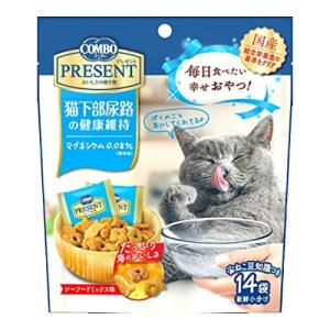 コンボプレゼントキャットおやつ猫下部尿路の健康維持かりかりドライ国産小分包装シーフードミックス味42g