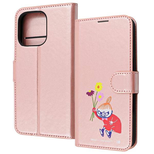 iPhone16Pro ケース 手帳型 ムーミン 耐衝撃 マグネットベルト シンプル レザー リトル...