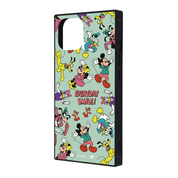 iPhone 15 14 13 ケース ハイブリッド ディズニー 衝撃吸収 バンパー スクエア ミッ...