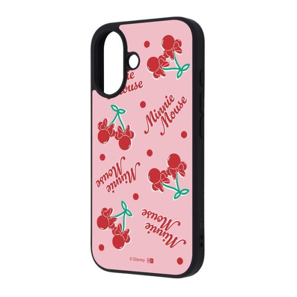 iPhone16 ケース ハイブリッド ディズニー maru 衝撃吸収 バンパー ミニー_チェリー総...