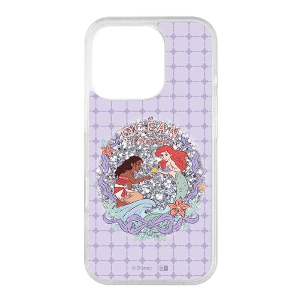 iPhone16Pro ケース ハイブリッド ディズニー 衝撃吸収 バンパー 動く キラキラ ラメ ...