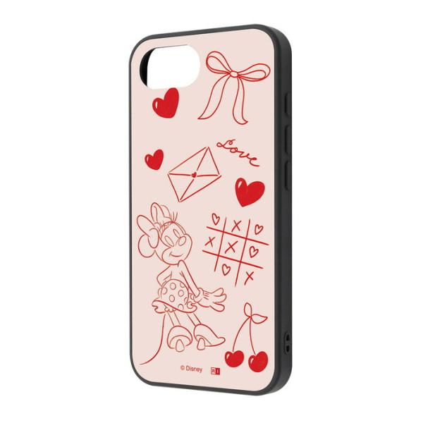 iPhone16e ケース ハイブリッド ディズニー maru 衝撃吸収 バンパー ミニー_ラブレタ...