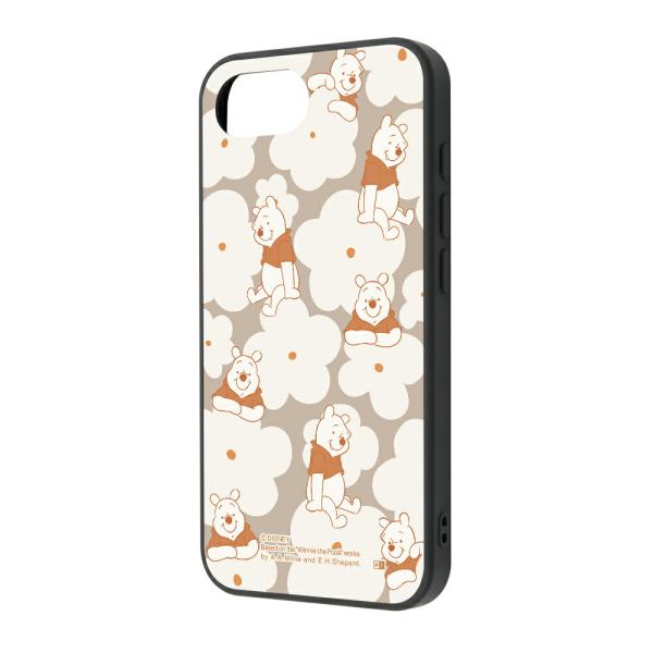 iPhone16e ケース ハイブリッド ディズニー 衝撃吸収 バンパー プーさん_花柄 カバー ス...