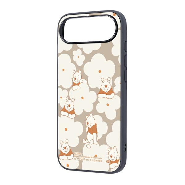 iPhoneAir ケース ハイブリッド ディズニー 衝撃吸収 バンパー プーさん_花柄 カバー ス...