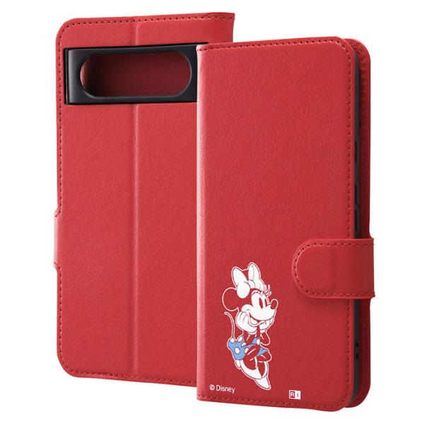 Google Pixel 8 ケース 手帳型 ディズニー レザー シンプル マグネット ミニーマウス...
