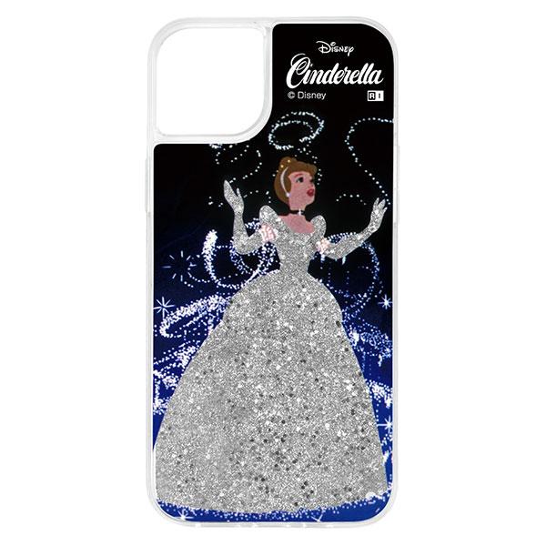 iPhone14Plus ケース ハードケースディズニー ラメ グリッターケース シンデレラ spa...