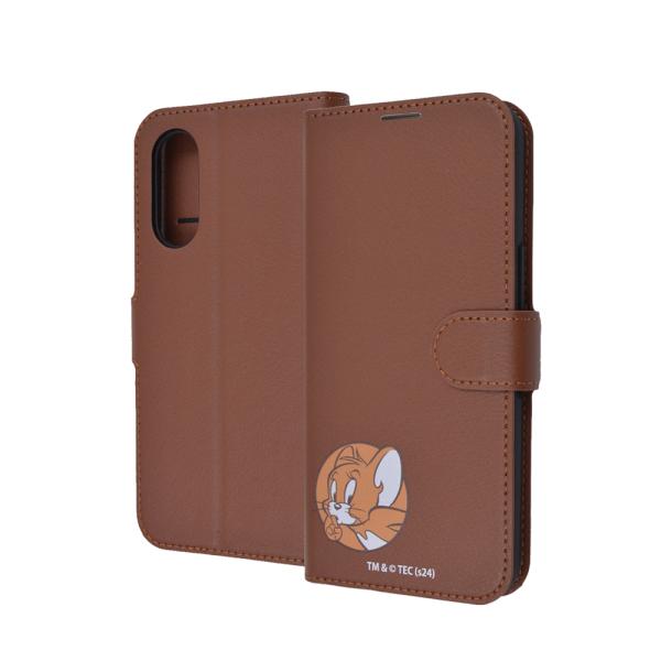 arrows We2 ケース F-52E FCG02 M07 手帳型 トムとジェリー レザー シンプ...