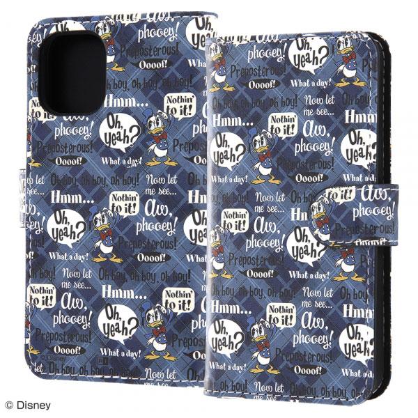 iPhone12 mini ケース 手帳型 ディズニー 耐衝撃 アート マグネット ドナルドダック_...