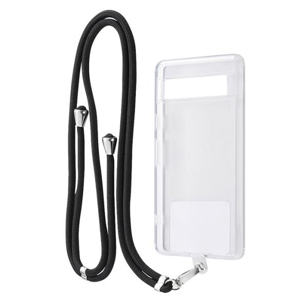 Google Pixel 7a ケース ハードケース ハイブリッド ショルダーストラップ付 クリア ...