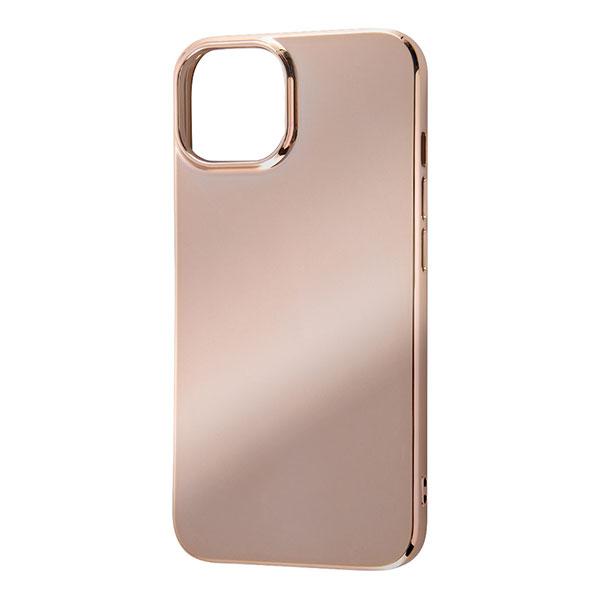 iPhone14 iPhone13 ケース ソフトケース TPU MIRROR ピンクゴールド カバ...