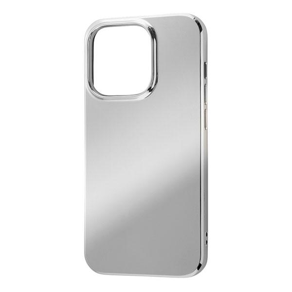 iPhone14Pro ケース ソフトケース TPU MIRROR シルバー カバー アイフォン ス...