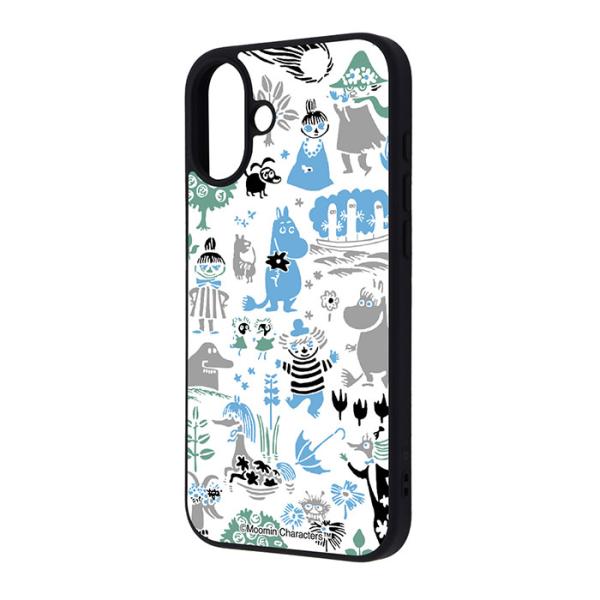 iPhone16Plus ケース ハイブリッド ムーミン maru 衝撃吸収 バンパー パターン_2...