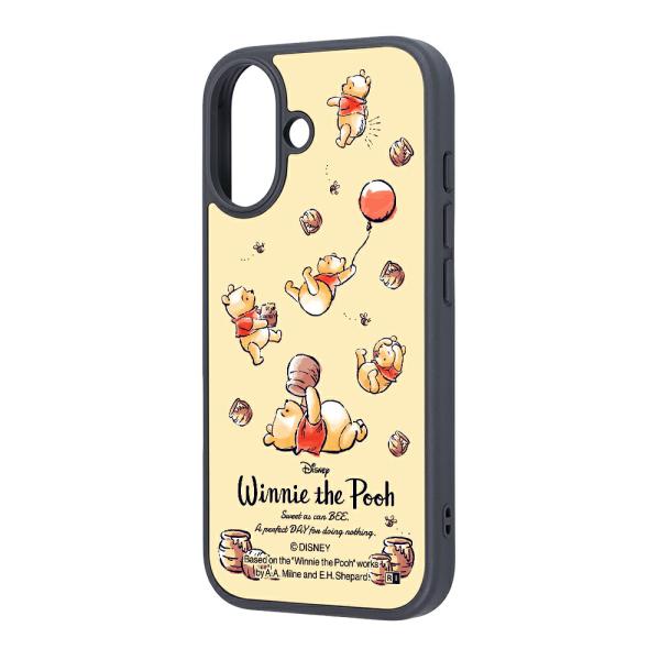 iPhone17 ケース ハイブリッド ディズニー 衝撃吸収 バンパー プーさんとはちみつ カバー ...