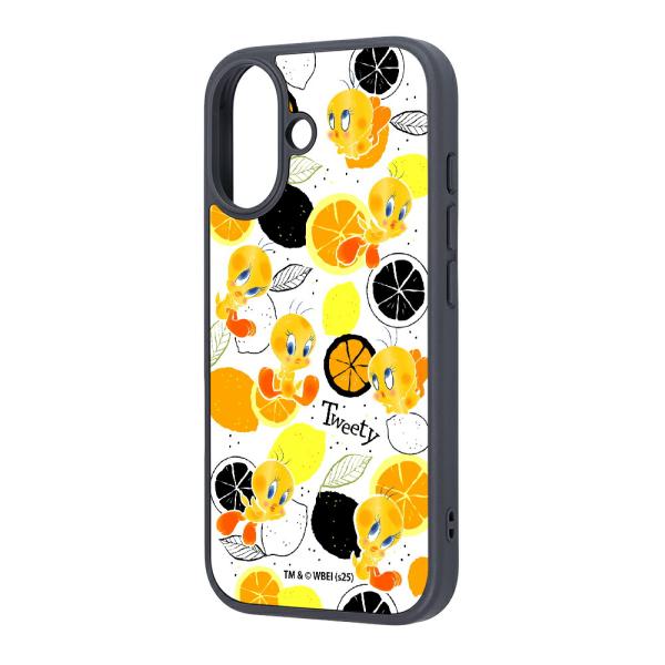 iPhone17 ケース ハイブリッド ルーニー・テューンズ 衝撃吸収 バンパー トゥイーティー/総...