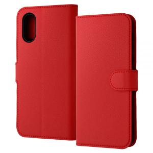 シンプルスマホ6 / BASIO active2 / BASIO active ケース 手帳型 耐衝撃 レザー レッド カバー A201SH SHG12 SHG09 スマホケース｜selectshopsig