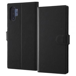 Galaxy Note10+ SC-01M SCV45 手帳型ケース ソフトタイプ マグネット ブラック ブラック｜selectshopsig