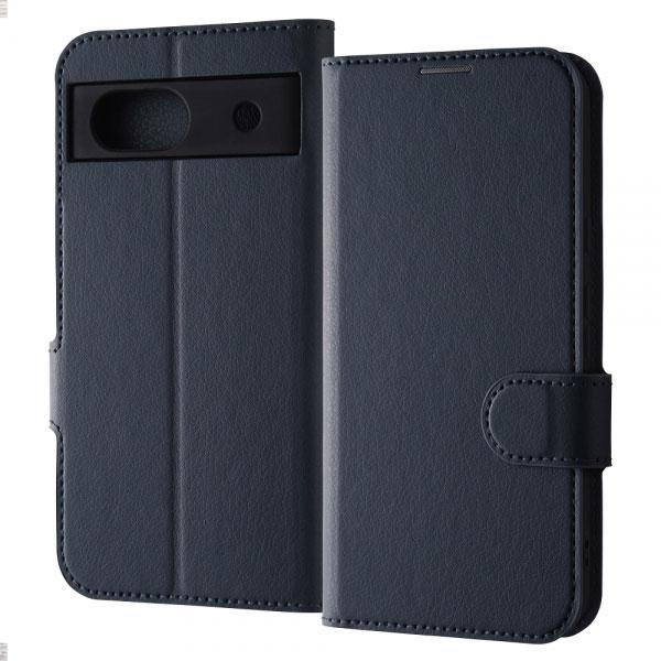 Google Pixel 8a ケース ピクセル8a 手帳型 耐衝撃 レザー ダークネイビー カバー...