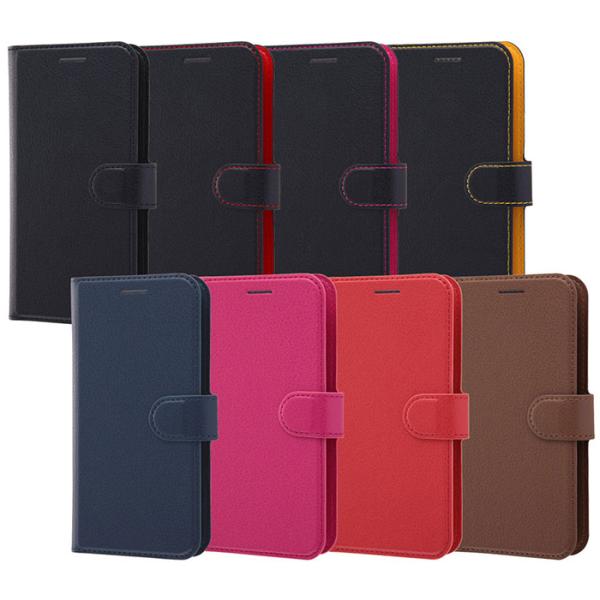 iPhoneXS iPhoneX ケース 手帳型 シンプル マグネット ブラック ブラック カバー ...