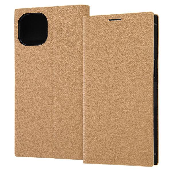 iPhone13 ケース 手帳型 耐衝撃 レザー サイドマグネット スクエア モカ カバー アイフォ...