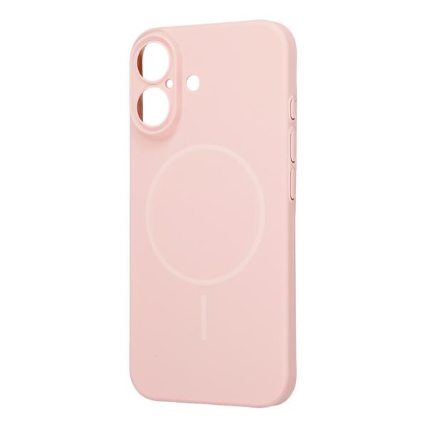 iPhone16 ケース ハードケース スリムフィット 0.6mm +マグネット充電対応 ピンク カ...