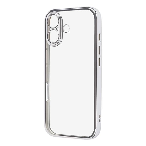 iPhone17 ケース ソフトケース 精密設計 フレームメッキ シルバー カバー スマホケース