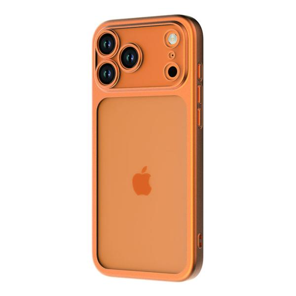 iPhone17Pro ケース ソフトケース 精密設計 マット メタリック オレンジ カバー アイフ...