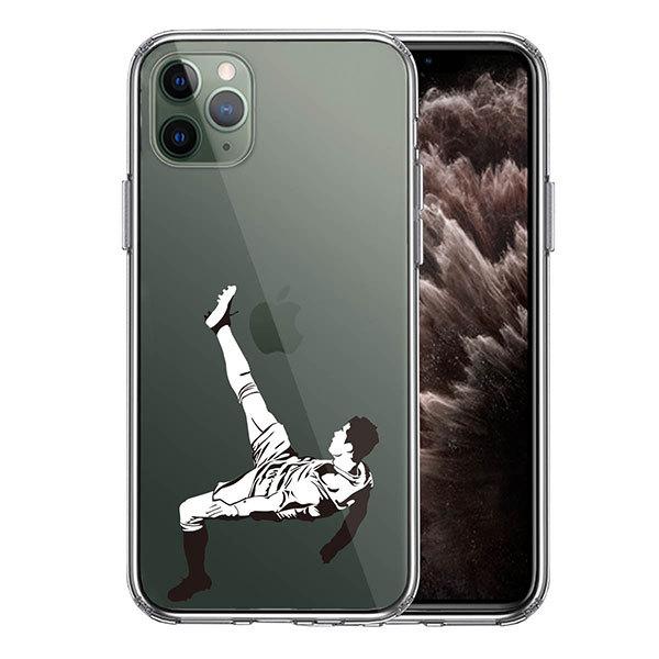 iPhone11Pro ケース ハードケース ハイブリッド クリア カバー サッカー オーバーヘッド...