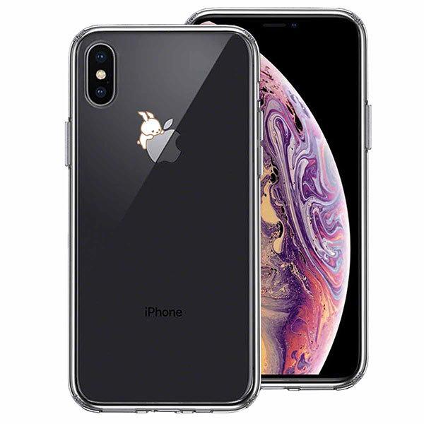 iPhone XS X ケース ハードケース ハイブリッド クリア うさぴょん うさぎ appleが...