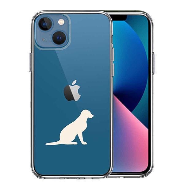 iPhone13 mini ケース ハードケース ハイブリッド クリア 犬 ブラドールレトリバー２ ...