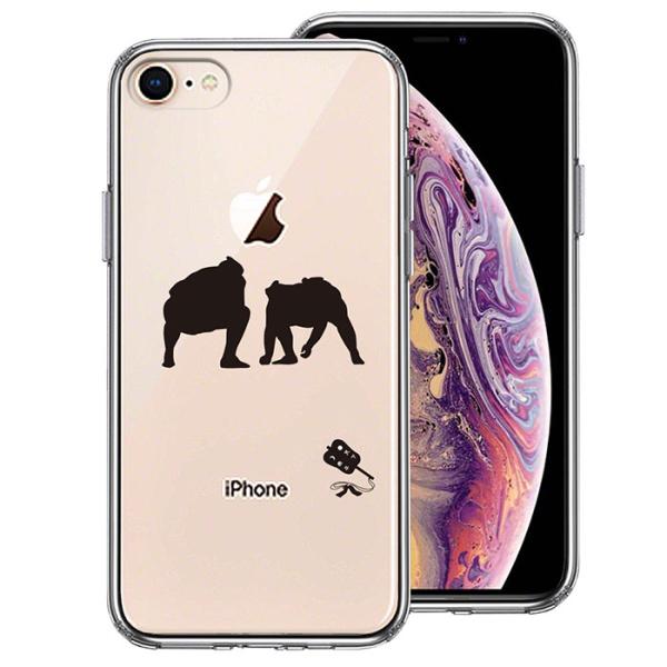 iPhone 8 7 ケース ハードケース ハイブリッド クリア 相撲 おすもう 仕切り カバー ア...