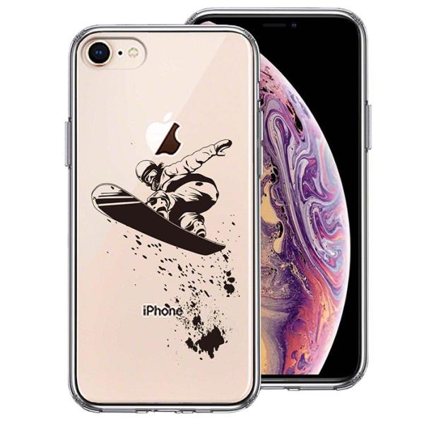iPhone 8 7 ケース ハードケース ハイブリッド クリア スノーボード 女子2 カバー アイ...