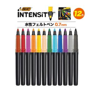 筆記用具 BIC インテンシティ 水性フェルトペン 0.7mm 12色｜selectshopsig