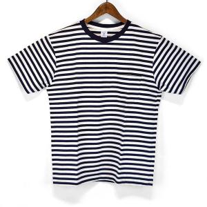 VELVA SHEEN(ベルバシーン)161560N  NARROW BORDER Tシャツ ナローボーダークルーネックポケットTEE S/STEE ポケT ボーダーT 半袖Tシャツ ネコポス対応｜selectshopvacation