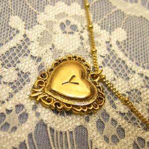 ノースコーナー【northcorner】PRINCESS HEART INITIAL PENDANT 「Y」 プリンセスハートイニシャルペンダント ゴールドハートイニシャルネックレス｜selectshopvacation