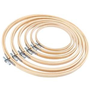 Pllieay5ピース5サイズ刺フープ5インチから10インチの竹製サークルクロスステッチフープリングクラフトソーイング用 並行輸入