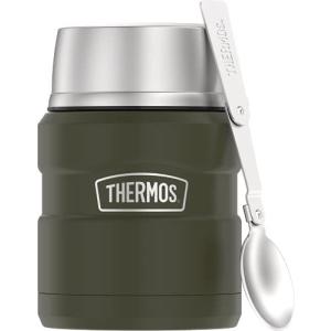 THERMOS ステンレスキング 真空断熱 フードジャー スプーン付き 16オンス アーミーグリーン｜selectshopwakagiya