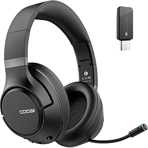 COOSII H300 ワイヤレス ヘッドホン Bluetooth マイク付き オーバーイヤー ヘッ...