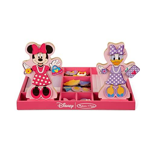 Melissa &amp; Doug ディズニー ミニーマウスとデイジーダック マグネット式 ドレスアップ木...