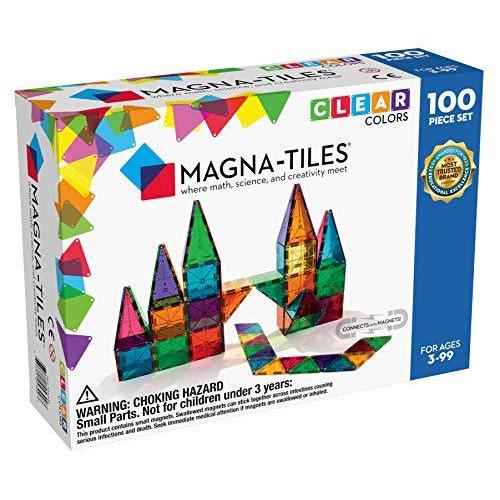 Magna-Tiles 100-Piece Clear Colors Set the Origina...