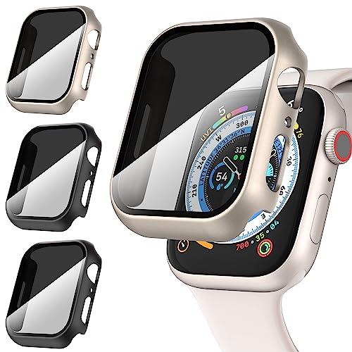 Suoman Apple Watch 41mm用プライバシースクリーンプロテクターケース [覗き見防...